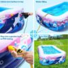 PISCINA INFLABLE FAMILIAR — AZUL CON ROSA