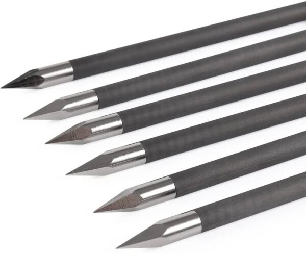 12 flechas cruzadas de pistola de carbono 6,3