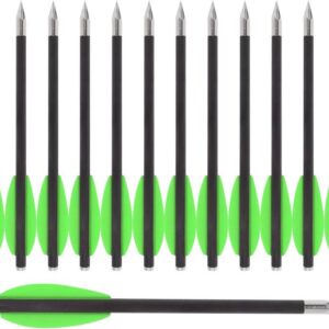 12 flechas cruzadas de pistola de carbono 6,3