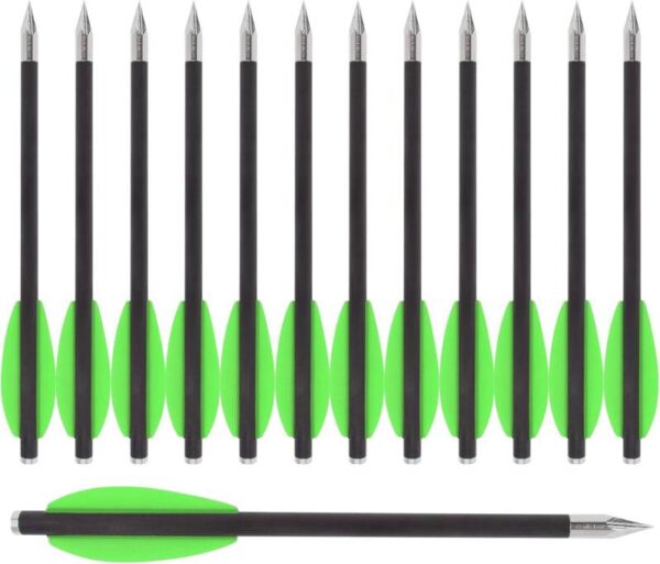 12 flechas cruzadas de pistola de carbono 6,3