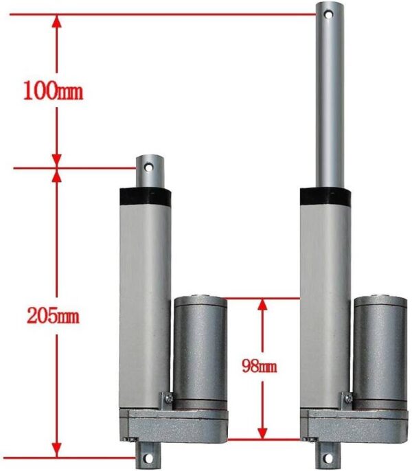 100MM 12V Linear Motor Actuator Heavy Duty 330lbs