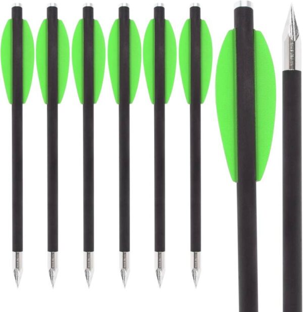 12 flechas cruzadas de pistola de carbono 6,3