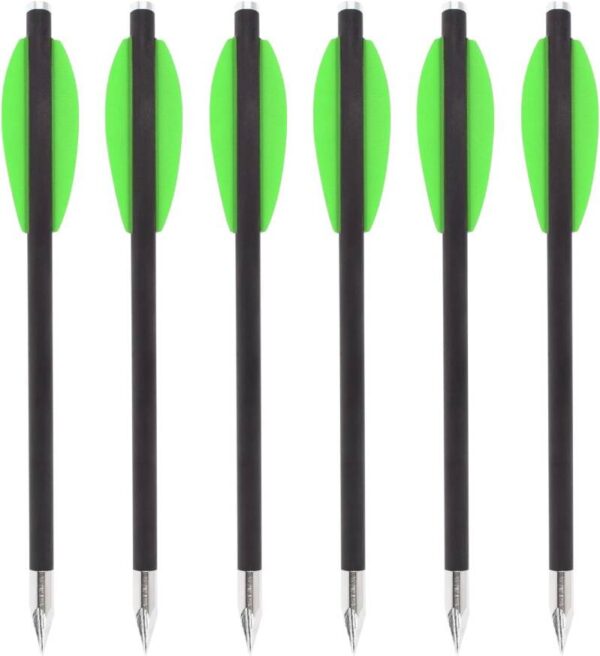 12 flechas cruzadas de pistola de carbono 6,3