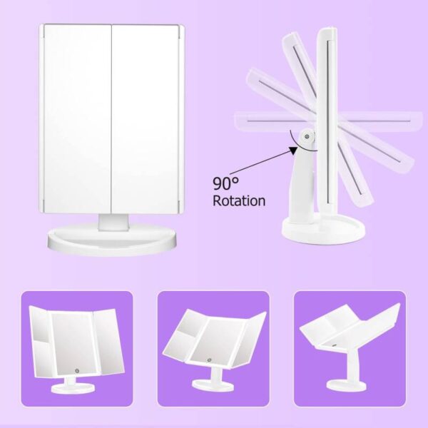 ESPEJO DE AUMENTO CON LUZ LED