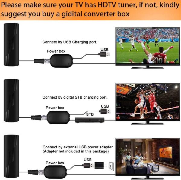 ANTENA POTENTE  DE TV PARA INTERIORES Y EXTERIORES