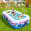 PISCINA INFLABLE FAMILIAR — AZUL CON ROSA