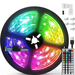 LUCES TIRA LED DE 5.M CONTROL REMOTO