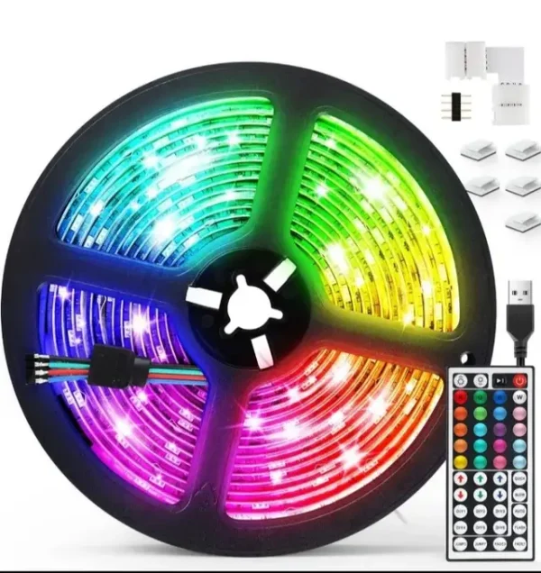 LUCES TIRA LED DE 5.M CONTROL REMOTO