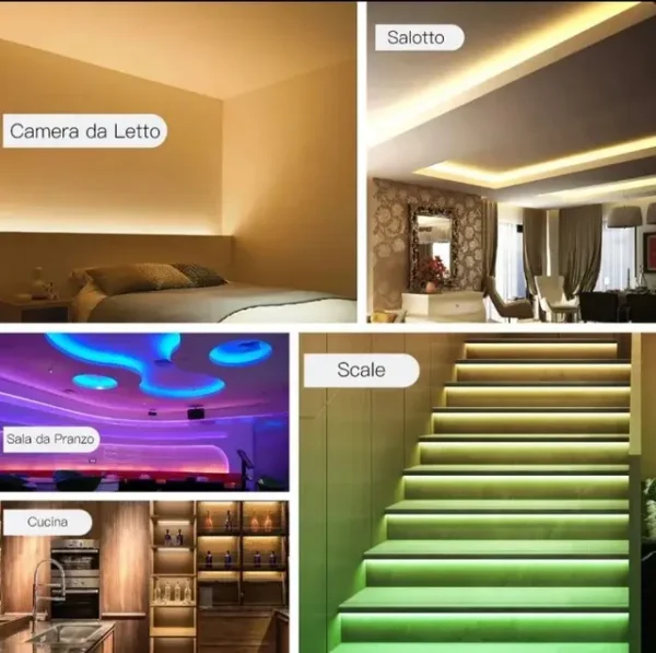 LUCES TIRA LED DE 5.M CONTROL REMOTO