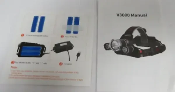 Linterna frontal V3000
