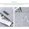 FUNDA DE FIELTRO PARA PORTATIL
