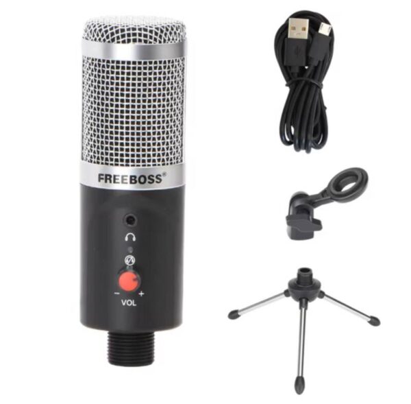 MICROFONO USB CON CABLE Y TRIPODE