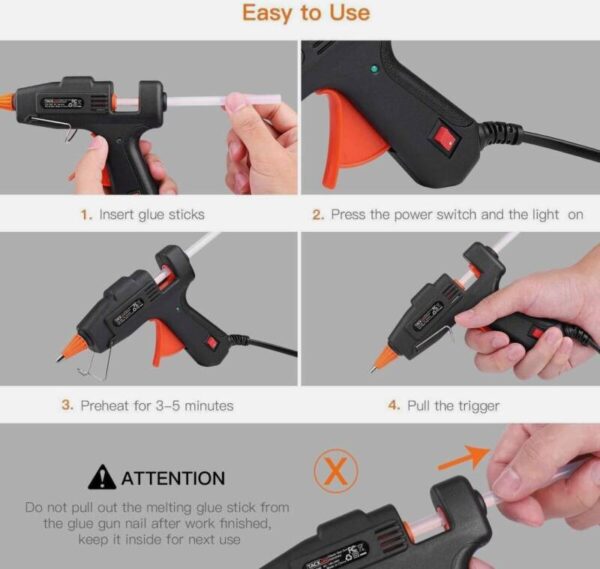 PISTOLA DE SILICON CALIENTE CON 50 BARRAS